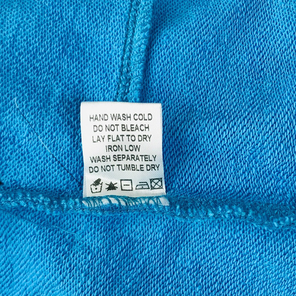 Superdown Women's Small Jacket Blue Solid High Neck Cropped 1/4 Zip Hoodie BP21 - Picture 3 of 5